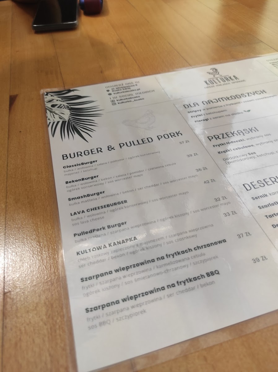 Menu Kulturka - Restauracja & Cocktail Bar / Pizza - Busko Zdrój-10