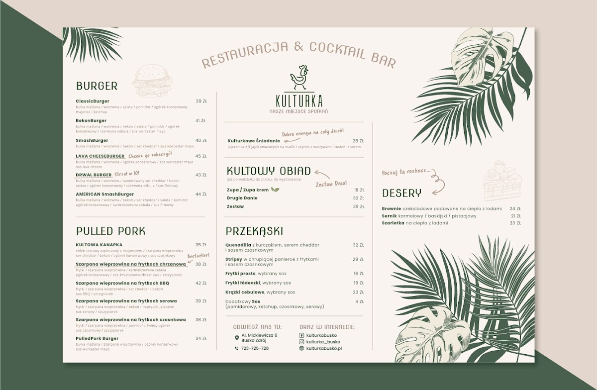 Menu Kulturka - Restauracja & Cocktail Bar / Pizza - Busko Zdrój-2