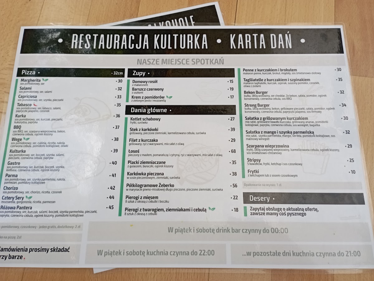 Menu Kulturka - Restauracja & Cocktail Bar / Pizza - Busko Zdrój-5
