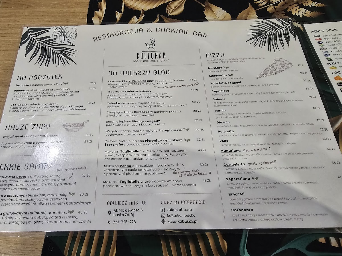 Menu Kulturka - Restauracja & Cocktail Bar / Pizza - Busko Zdrój-6